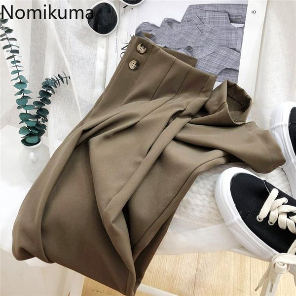 women's pants & capris nomikuma korean elegant suit high waist pleated women trousers 2021 spring pantalones de mujer 6e865, Black;white
women's pants & capris nomikuma korean elegant suit high waist pleated women trousers 2021 spring pantalones de mujer 6e865, Black;white