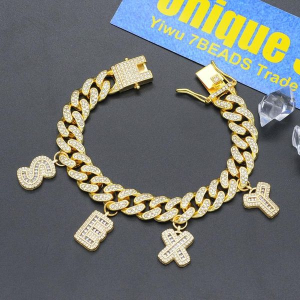 charm bracelets super bling bracelet wholesale hip hop iced out micro pave cz zircon cuban chain drop, Golden;silver
charm bracelets super bling bracelet wholesale hip hop iced out micro pave cz zircon cuban chain drop, Golden;silver