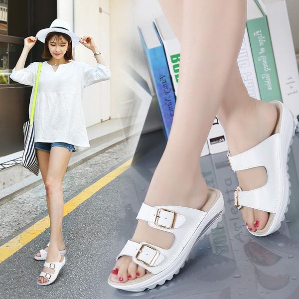slippers 2021 summer women lady fashion solid color stitching casual low wedge heel peep toe sandals shoes, Black
slippers 2021 summer women lady fashion solid color stitching casual low wedge heel peep toe sandals shoes, Black