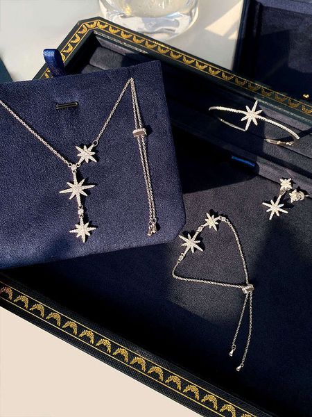 925 sterling silver six pointed star necklace for women's light luxury small crowd design tide net red ins cool wind clavicle chain dou
925 sterling silver six pointed star necklace for women's light luxury small crowd design tide net red ins cool wind clavicle chain dou