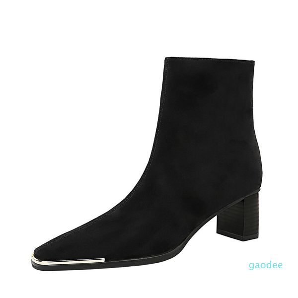 fashion women boots metal iron square head decoration plus velvet thick high heel slim size 34-40, Black
fashion women boots metal iron square head decoration plus velvet thick high heel slim size 34-40, Black