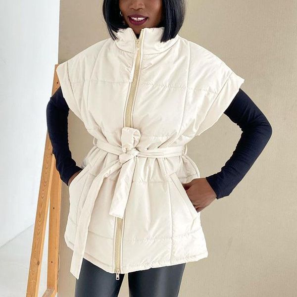 women's vests floy fashion autumn winter stand collar women elegant tie belt solid coats wide shoulders cotton ladies, Black;white
women's vests floy fashion autumn winter stand collar women elegant tie belt solid coats wide shoulders cotton ladies, Black;white