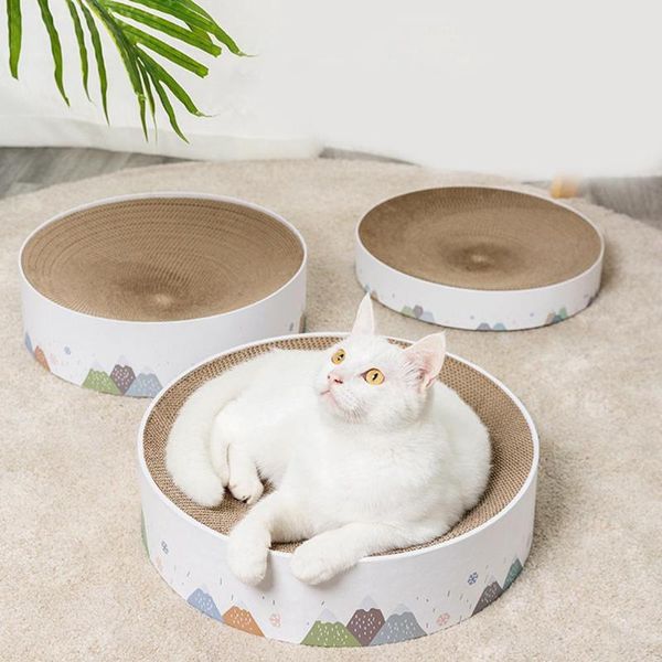 cat toys nail grinder bowl shape nest pet scratch corrugated paper plate dog grab basin claw scratcher board furniture protection