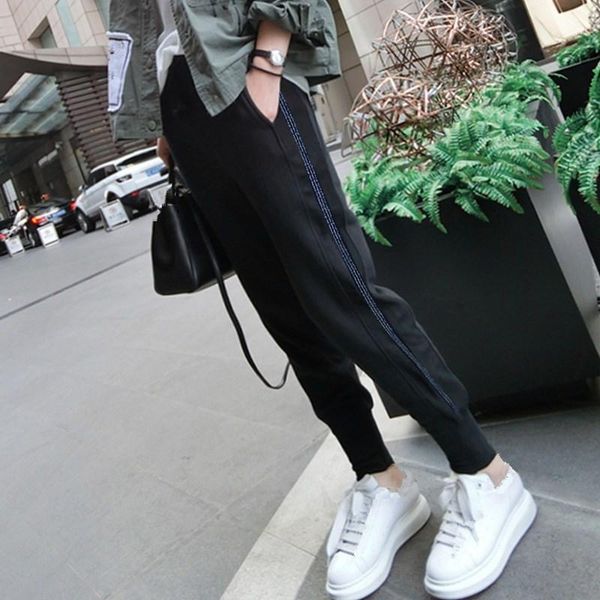 women's pants & capris 2021 spring sweatpants women casual sweat loose trousers for black side striped harem, Black;white
women's pants & capris 2021 spring sweatpants women casual sweat loose trousers for black side striped harem, Black;white