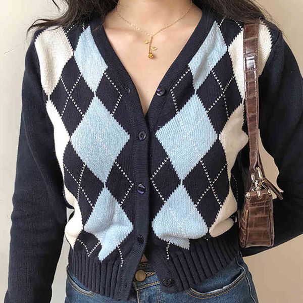 women's sweaters short sweater with cleavage in v arrival button cardigans argyle thin winter long sleeve elastic femm oray, White;black
women's sweaters short sweater with cleavage in v arrival button cardigans argyle thin winter long sleeve elastic femm oray, White;black
