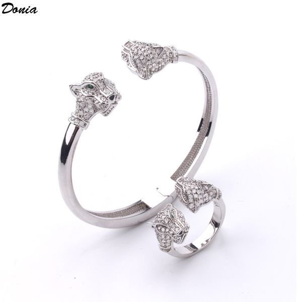 donia jewelry european and american fashion exaggeration classic double leopard head inlaid zirconia bracelet set designer bracelet ring, Black
donia jewelry european and american fashion exaggeration classic double leopard head inlaid zirconia bracelet set designer bracelet ring, Black