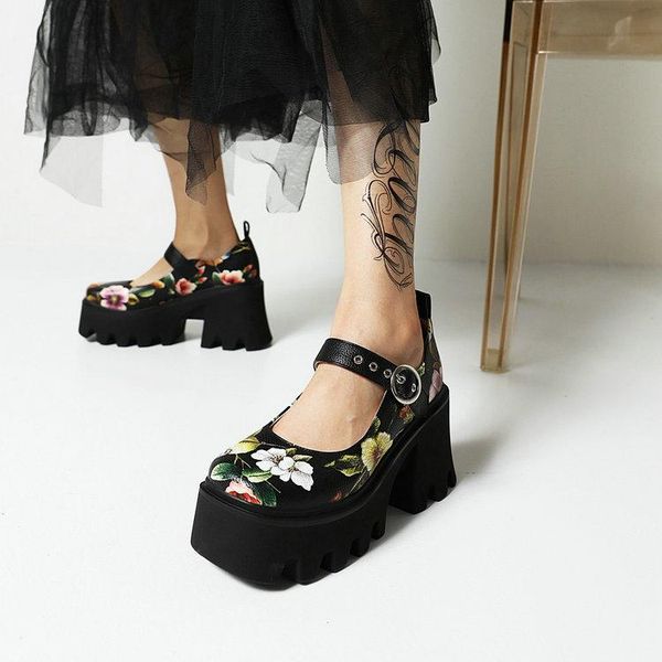 dress shoes women's platform thick heel pumps girls vintage printed flower rubber sole fall leather casual woman plus size, Black
dress shoes women's platform thick heel pumps girls vintage printed flower rubber sole fall leather casual woman plus size, Black