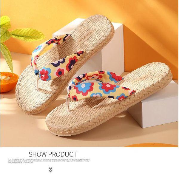 summer wood grain flower clip sandal casual versatile couple ox tendon bottom, Black
summer wood grain flower clip sandal casual versatile couple ox tendon bottom, Black