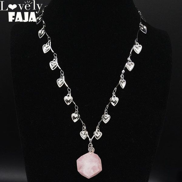 pendant necklaces 2021 fashion pink crystal stainless steel heart chain for women silver color choker necklace jewelry colgante n20218
pendant necklaces 2021 fashion pink crystal stainless steel heart chain for women silver color choker necklace jewelry colgante n20218