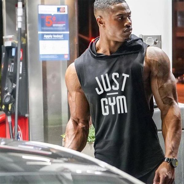 men hooded tank brand fashion cotton sports undershirt bodybuilding singlet fitness sleeveless vest, White;black
men hooded tank brand fashion cotton sports undershirt bodybuilding singlet fitness sleeveless vest, White;black