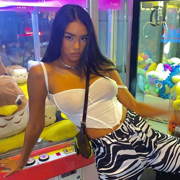 sleeveless bustier women female see through camis crop backless straps cropped feminino vest cropped, White
sleeveless bustier women female see through camis crop backless straps cropped feminino vest cropped, White