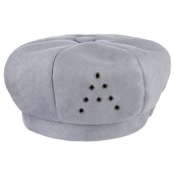berets vintage suede for women autumn winter hat with rivet hole solid warm artist cap boina gorra plana bone beret, Blue;gray
berets vintage suede for women autumn winter hat with rivet hole solid warm artist cap boina gorra plana bone beret, Blue;gray