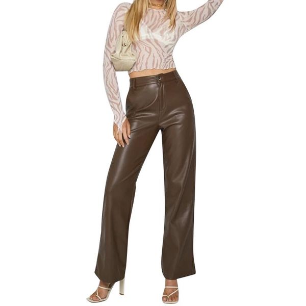 women's pants & capris women leather autumn and winter streetwear solid color high waist korean fashion, Black;white
women's pants & capris women leather autumn and winter streetwear solid color high waist korean fashion, Black;white