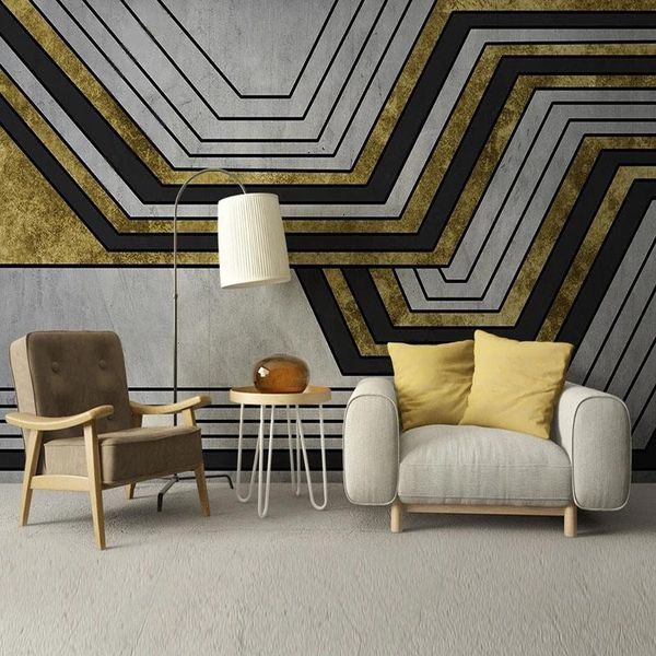 wallpapers custom po wallpaper personality 3d golden geometric line mural living room tv background wall painting papel de parede sala
wallpapers custom po wallpaper personality 3d golden geometric line mural living room tv background wall painting papel de parede sala