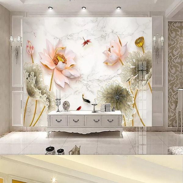 wallpapers custom large mural 3d wallpaper stylish modern luxury chinese style lotus pond goldfish bedroom tv wall decor 5d embossed
wallpapers custom large mural 3d wallpaper stylish modern luxury chinese style lotus pond goldfish bedroom tv wall decor 5d embossed