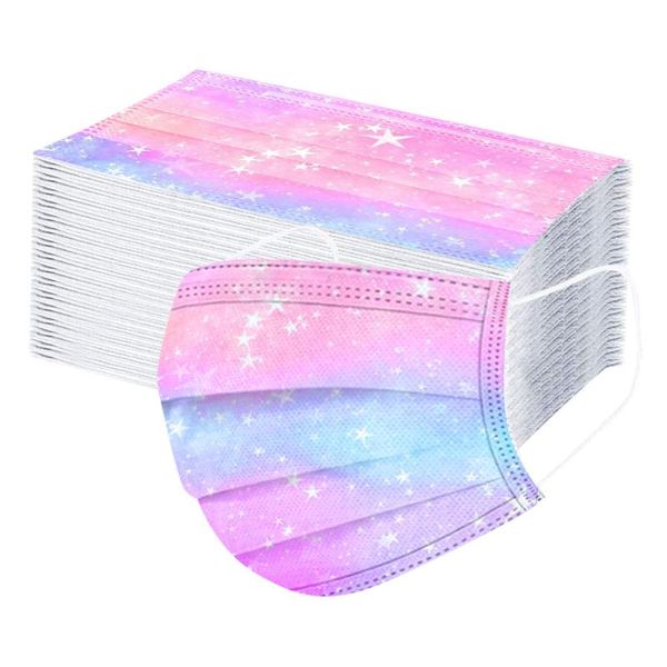 party masks 50pcs disposable mask tie-dye gradient printed three-layer non woven halloween cosplay dustproof masque mascarilla
party masks 50pcs disposable mask tie-dye gradient printed three-layer non woven halloween cosplay dustproof masque mascarilla
