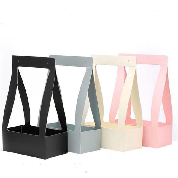 portable flowers boxes paper flower basket florist fresh flower carrier holder home decoration wholesale 
portable flowers boxes paper flower basket florist fresh flower carrier holder home decoration wholesale