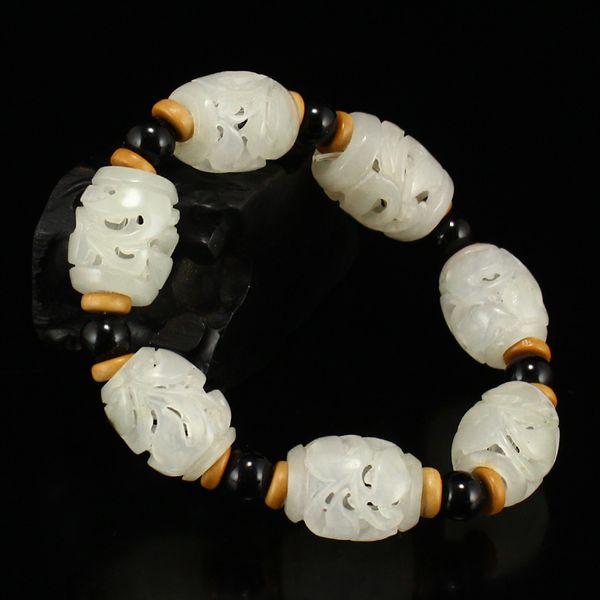 genuine hetian jade bracelet brand new hollow hand-carved jade beads bracelets bangle men jade jewelry jadeite, Black
genuine hetian jade bracelet brand new hollow hand-carved jade beads bracelets bangle men jade jewelry jadeite, Black