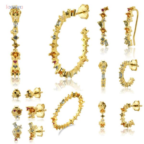 hoop & huggie lozoya 100% 925 sterling piercing zircon silver rainbow round cz big hoops circle earring pendiente climber european jewelry, Golden;silver
hoop & huggie lozoya 100% 925 sterling piercing zircon silver rainbow round cz big hoops circle earring pendiente climber european jewelry, Golden;silver