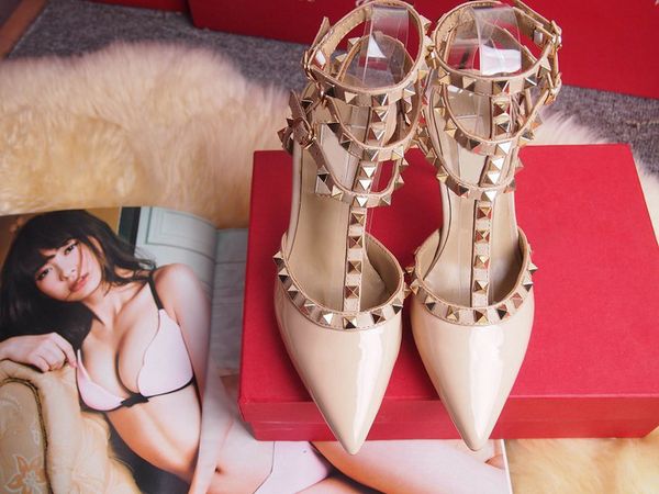 fashion 3 strap ladies high heels sandals european style design shiny patent leather women shoes prom party fine heels, Black
fashion 3 strap ladies high heels sandals european style design shiny patent leather women shoes prom party fine heels, Black