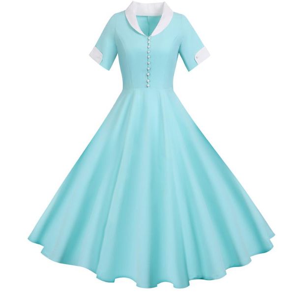 elegant fashion office summer dresses for ladies 2021 new short sleeve notched retro party vintage beading womens casual vestido, Black;gray
elegant fashion office summer dresses for ladies 2021 new short sleeve notched retro party vintage beading womens casual vestido, Black;gray