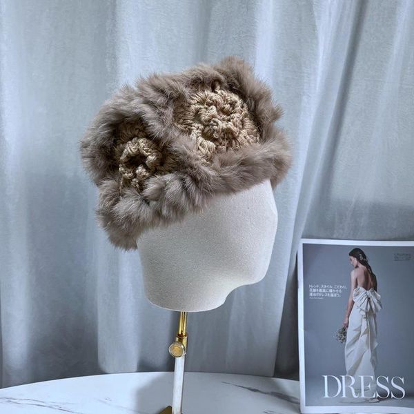 hair accessories handmade crocheted real fur broad-brimmed headband, female plush knitted bib, warm furry empty hat
hair accessories handmade crocheted real fur broad-brimmed headband, female plush knitted bib, warm furry empty hat