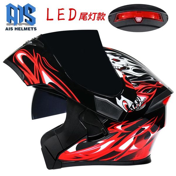motorcycle helmets dot approved personality helmet flip up safety double lens full face tail warning light
motorcycle helmets dot approved personality helmet flip up safety double lens full face tail warning light