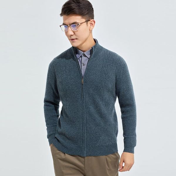 men's sweaters 100% pure cashmere sweater stand collar zip cardigan 2021 autumn winter warm knitted coat, White;black
men's sweaters 100% pure cashmere sweater stand collar zip cardigan 2021 autumn winter warm knitted coat, White;black
