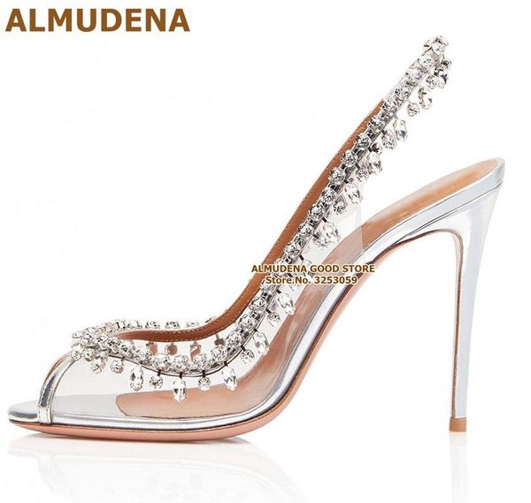 almudena graceful silver clear pvc crystal wedding shoes open toe elastic band slingback fringe shoes bling bling rhinestone, Black
almudena graceful silver clear pvc crystal wedding shoes open toe elastic band slingback fringe shoes bling bling rhinestone, Black
