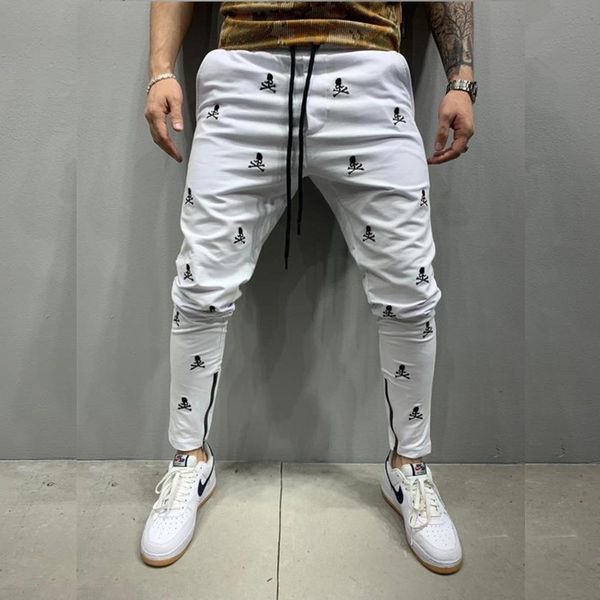 2021 men's jogging white tactical harajuku skull embroidery ny casual trousers man hip hop feet zip up track pants qrvw, Black
2021 men's jogging white tactical harajuku skull embroidery ny casual trousers man hip hop feet zip up track pants qrvw, Black