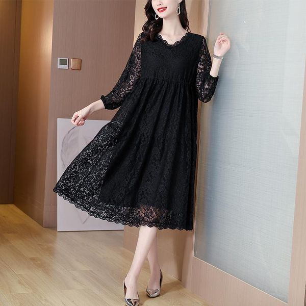 casual dresses bud silk dress women autumn outfit long sleeve black v-neck with lining female lace loose, Black;gray
casual dresses bud silk dress women autumn outfit long sleeve black v-neck with lining female lace loose, Black;gray