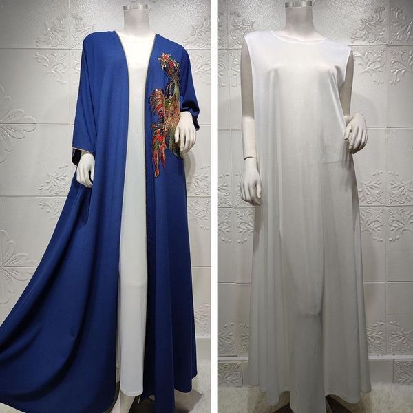ethnic clothing eid 2021 fashion muslim 2 pieces abaya set for women blue 3d phoenix embroidery kimono and white vest dress dubai morocco ka, Red
ethnic clothing eid 2021 fashion muslim 2 pieces abaya set for women blue 3d phoenix embroidery kimono and white vest dress dubai morocco ka, Red