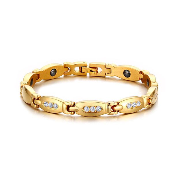 bangles bracelet gold plated titanium steel korean women's magnetic stainless cnc zircon jewelry, Black
bangles bracelet gold plated titanium steel korean women's magnetic stainless cnc zircon jewelry, Black