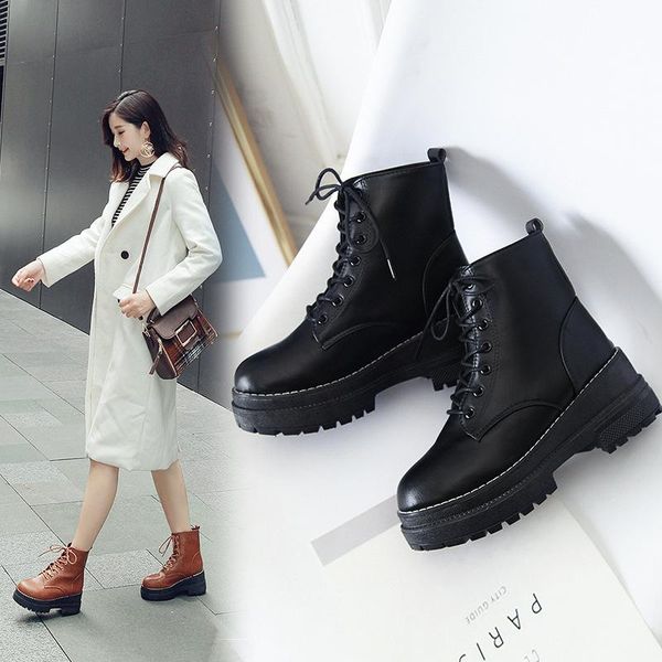 boots platform women shoes zapatos para mujer for winter snow black
