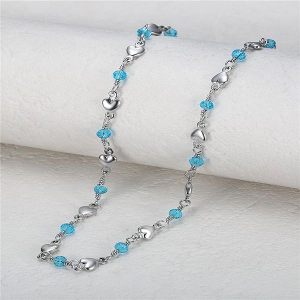 pendant necklaces fashion yellow and blue crystal heart-shaped chain necklace elegant women's neck stainless steel jewelry, Silver
pendant necklaces fashion yellow and blue crystal heart-shaped chain necklace elegant women's neck stainless steel jewelry, Silver