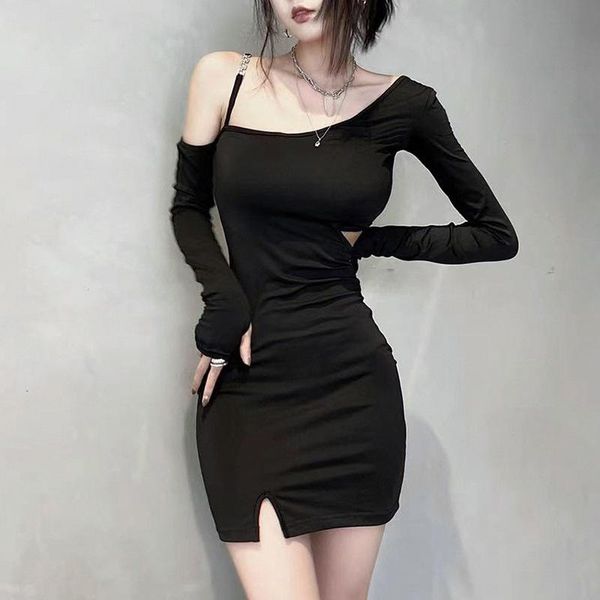 casual dresses fall fashion long sleeve hollow out black club party woman sheath bodycon female y2k dress skinny mini korean, Black;gray
casual dresses fall fashion long sleeve hollow out black club party woman sheath bodycon female y2k dress skinny mini korean, Black;gray