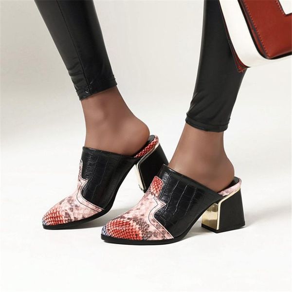 slippers pxelena vintage snake print summer women outdoor slides lady party daily mules shoes female pointy toe slip on plus sz, Black
slippers pxelena vintage snake print summer women outdoor slides lady party daily mules shoes female pointy toe slip on plus sz, Black