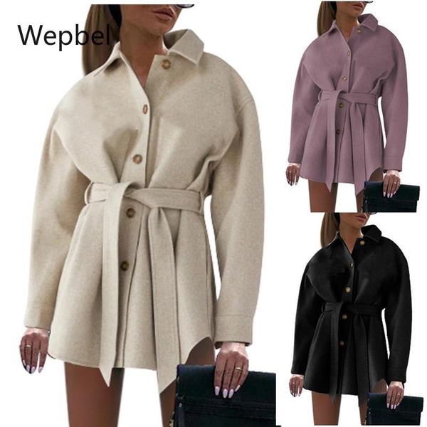 women's jackets wepbel women fashion solid color long sleeve v-neck coats outwear buttons lace-up woolen jacket plus size, Black;brown
women's jackets wepbel women fashion solid color long sleeve v-neck coats outwear buttons lace-up woolen jacket plus size, Black;brown