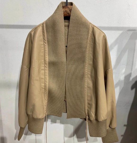 women's fur & faux the spring and autumn 2021 ms haining leather coat loose short sheepskin cardigan motorcycle jackets, Black
women's fur & faux the spring and autumn 2021 ms haining leather coat loose short sheepskin cardigan motorcycle jackets, Black