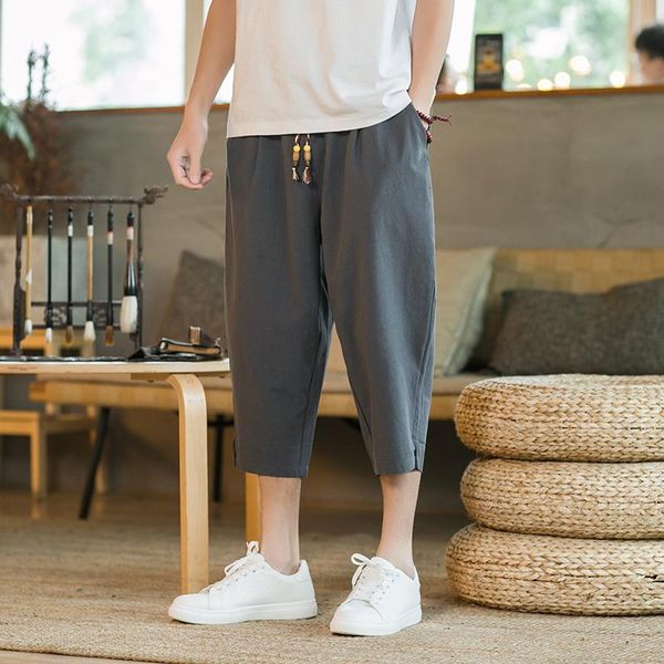 men's pants baggy cotton linen harem men hip-hop women plus size wide leg trousers casual vintage calf length pantalones hombre, Black
men's pants baggy cotton linen harem men hip-hop women plus size wide leg trousers casual vintage calf length pantalones hombre, Black