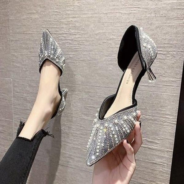 dress shoes high heels for women's is fine with the spring and summer 2021 diamond pearl pointed, Black
dress shoes high heels for women's is fine with the spring and summer 2021 diamond pearl pointed, Black