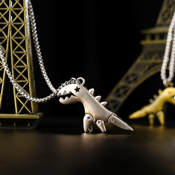 pendant necklaces style year gift jewelry gothic chain movable joint dinosaur exaggerated hanging woman necklace female, Silver
pendant necklaces style year gift jewelry gothic chain movable joint dinosaur exaggerated hanging woman necklace female, Silver