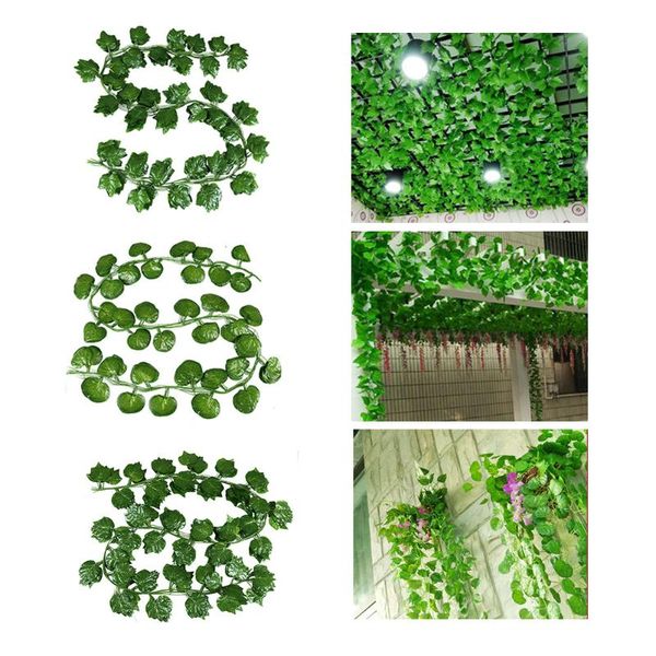 decorative flowers & wreaths 5/12pcs 230cm artificial plants creeper green leaf garland ivy hanging fake vine foliage home wedding decora
decorative flowers & wreaths 5/12pcs 230cm artificial plants creeper green leaf garland ivy hanging fake vine foliage home wedding decora