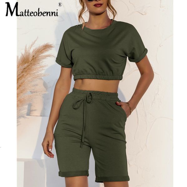 new 2021 summer short-sleeve waist pants pocket casual o-neck crop and shorts 2-piece set women sportswear femme loose tracksuit dgmq, White
new 2021 summer short-sleeve waist pants pocket casual o-neck crop and shorts 2-piece set women sportswear femme loose tracksuit dgmq, White