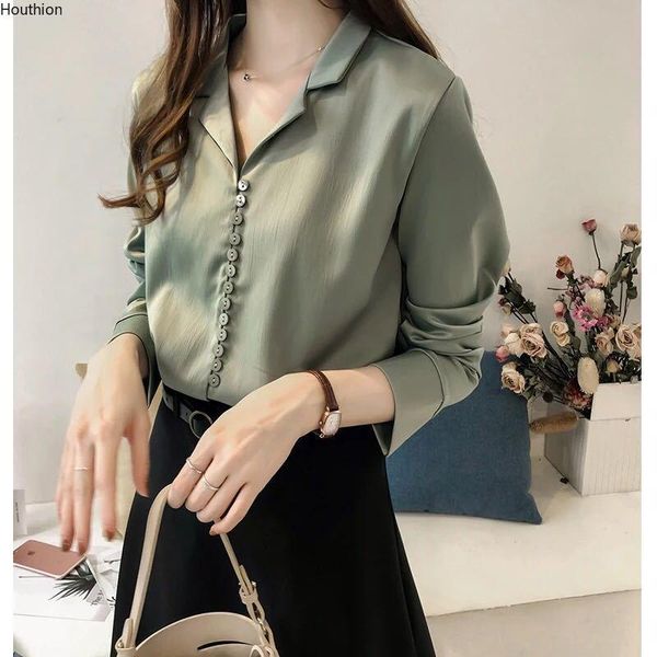 women's blouses & shirts houthion long-sleeved blouse retro breasted suit collar fashion casual solid color shirt office lady blusas, White
women's blouses & shirts houthion long-sleeved blouse retro breasted suit collar fashion casual solid color shirt office lady blusas, White