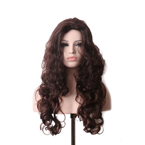 woodfestival long dark brown women's wig non bangs water wave heat resistant synthetic wigs for black women african american hair
woodfestival long dark brown women's wig non bangs water wave heat resistant synthetic wigs for black women african american hair