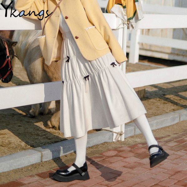 2021 kawaii white midi veet women elegant bow high waist pleated female students vintage winter warm lolita long skirt 9jfm, Black
2021 kawaii white midi veet women elegant bow high waist pleated female students vintage winter warm lolita long skirt 9jfm, Black