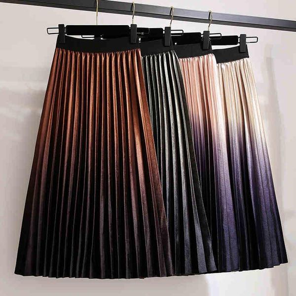 skirts 2021 spring winter womens midi velvet skirt fashion elastic high waist contrast color big swing vintage pleated faldas, Black
skirts 2021 spring winter womens midi velvet skirt fashion elastic high waist contrast color big swing vintage pleated faldas, Black