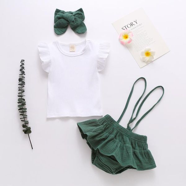 summer newborn baby girl clothes cotton linen sets solid color sleeve round neck + ruffle suspender skirt + headband, White
summer newborn baby girl clothes cotton linen sets solid color sleeve round neck + ruffle suspender skirt + headband, White