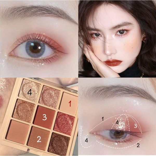 eye shadow fashion eyeshadow palette 9 colors matte glitter make up set long-lasting effect tslm1
eye shadow fashion eyeshadow palette 9 colors matte glitter make up set long-lasting effect tslm1